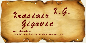 Krasimir Gigović vizit kartica